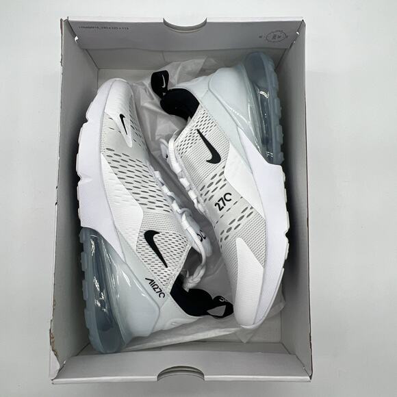 NIke Air Max 270 White Black AH8050 100 Mens Size 10.5 NEW Running Sneakers main image 8